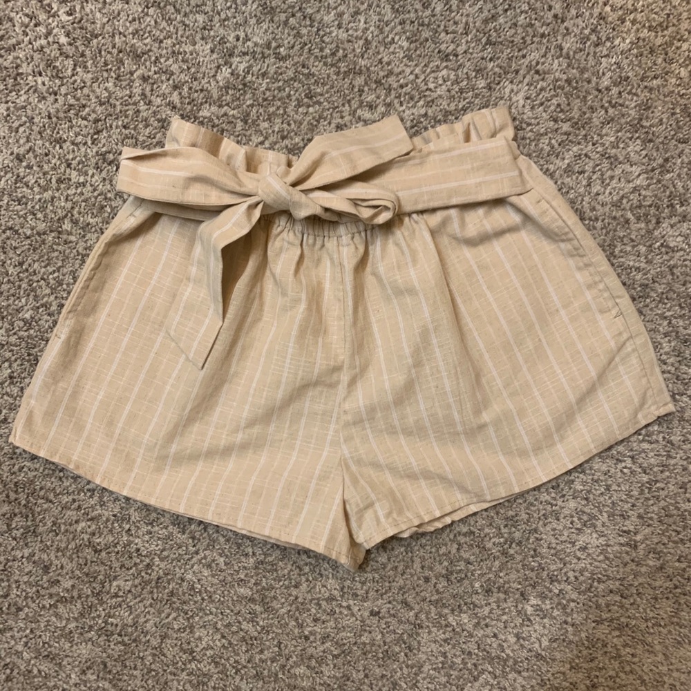 Yellow & White striped shorts